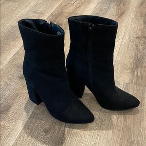 Erica by The Limited Black Velvet Vegan Friendly Suede Boots